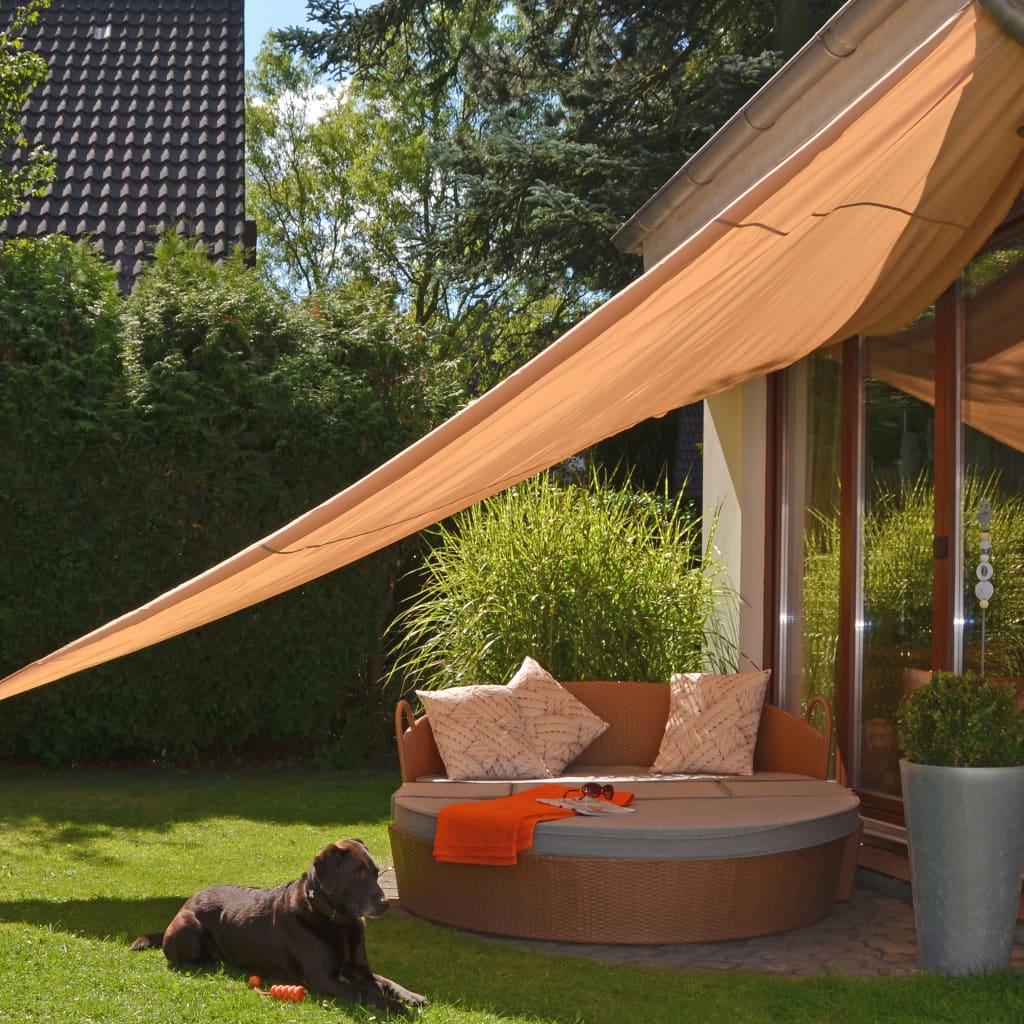 Voile d'ombrage triangulaire 5x5x5 m Beige