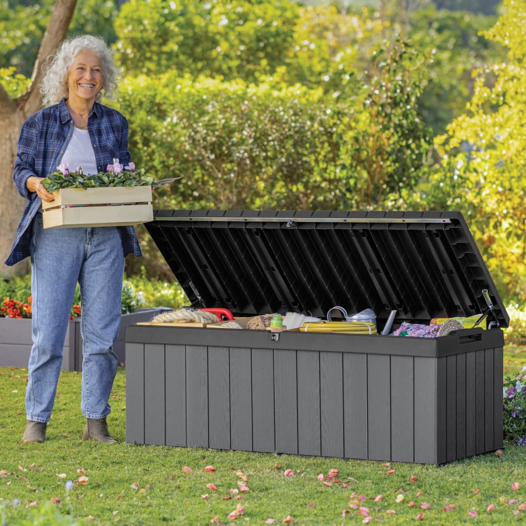 Boîte de rangement de jardin Darwin 380 L Gris