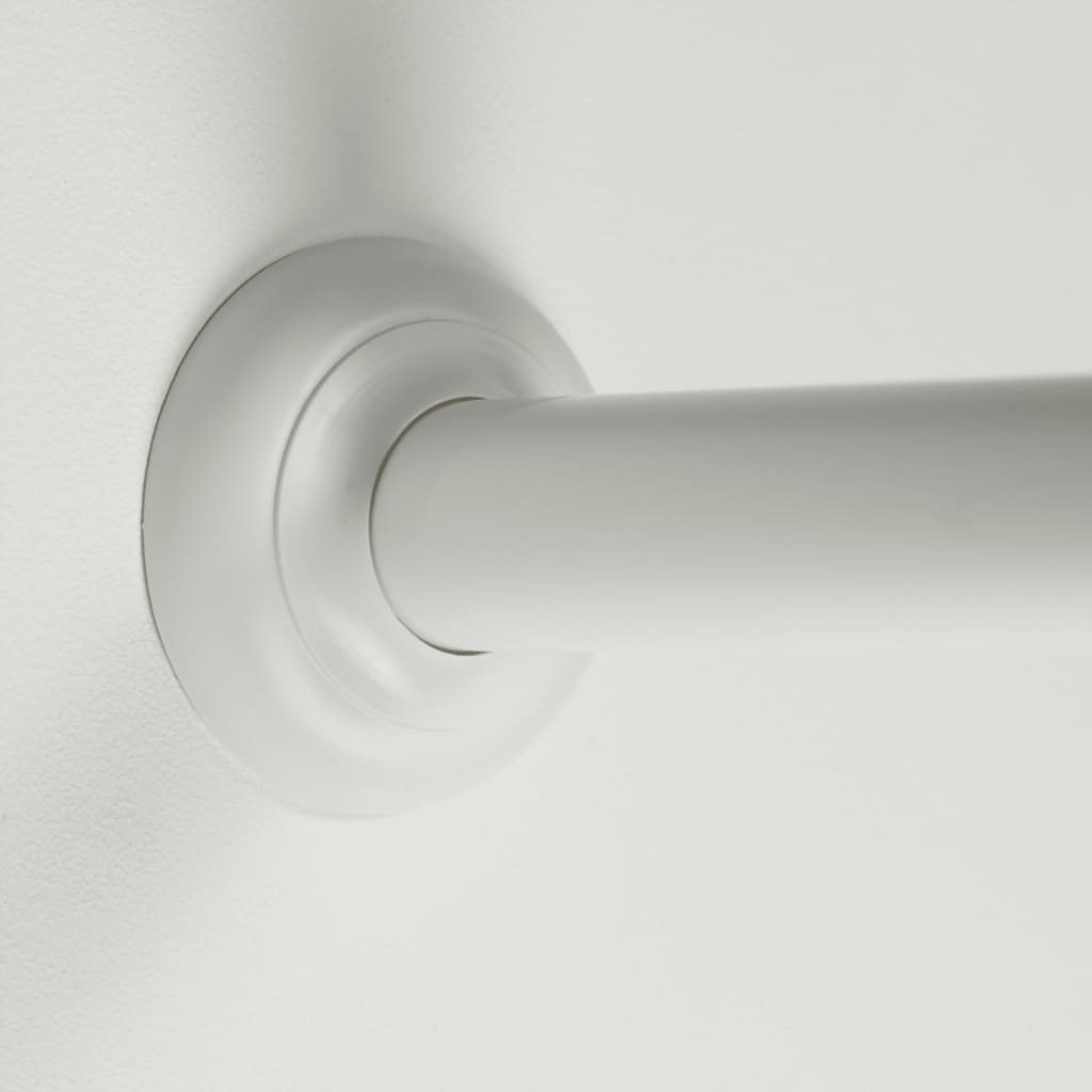 Tringle de rideau de douche courbée Blanc