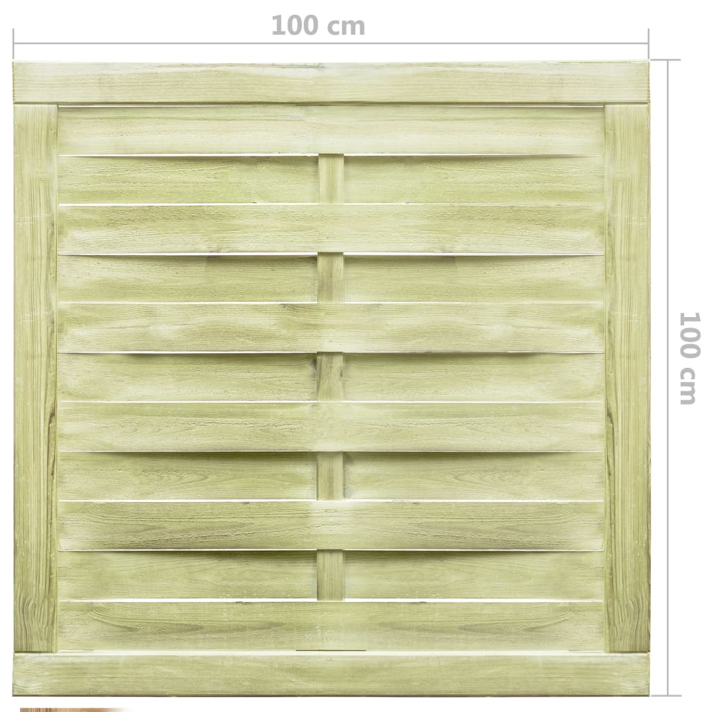 Portillon Bois de pin imprégné 100x100 cm Vert