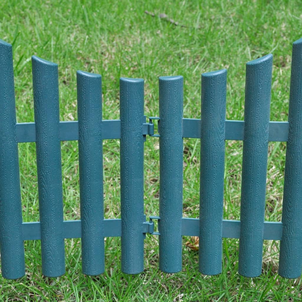 Bordures de pelouse 17 pcs 10 m Vert