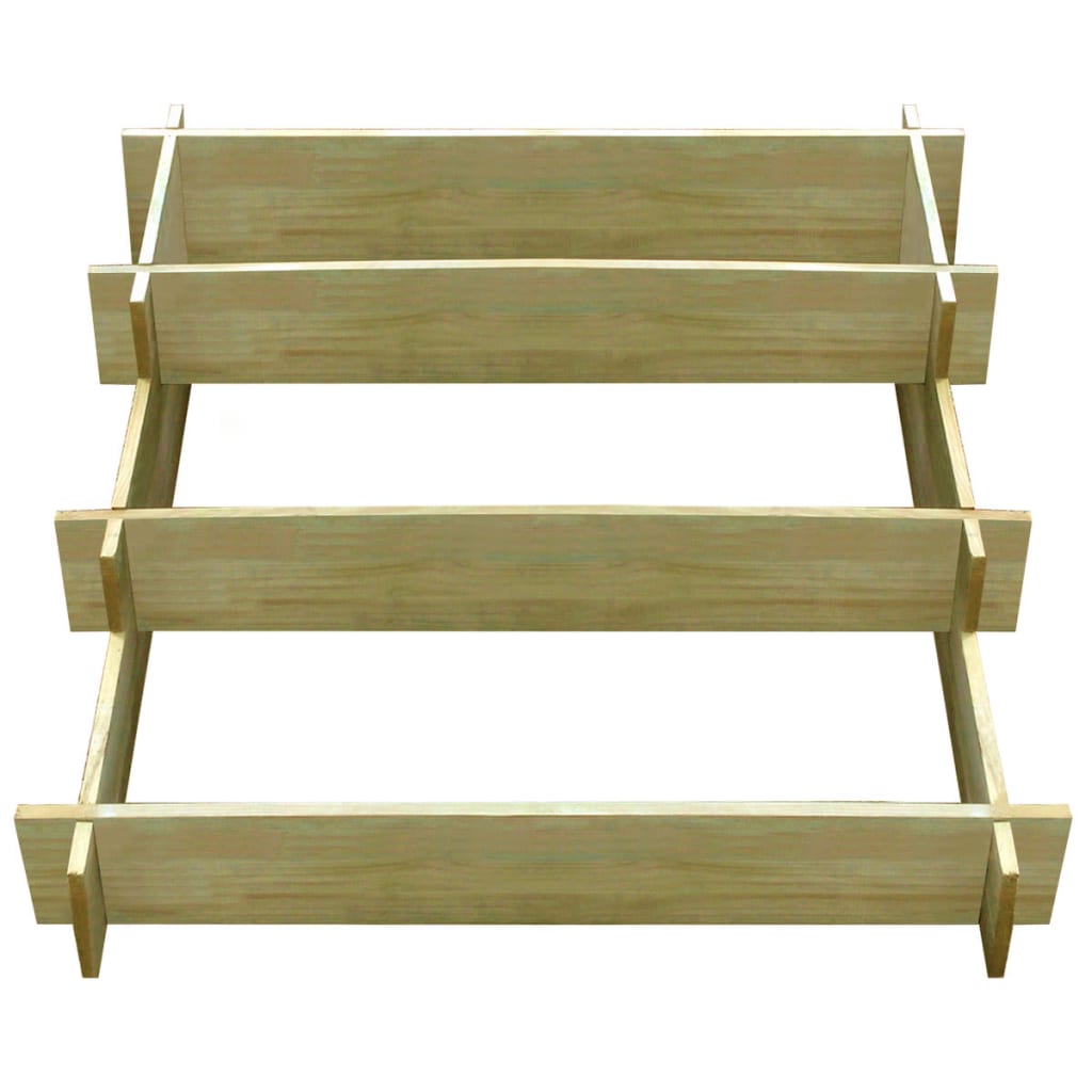 Jardinière à 3 niveaux 90 x 90 x 35 cm Bois imprégné