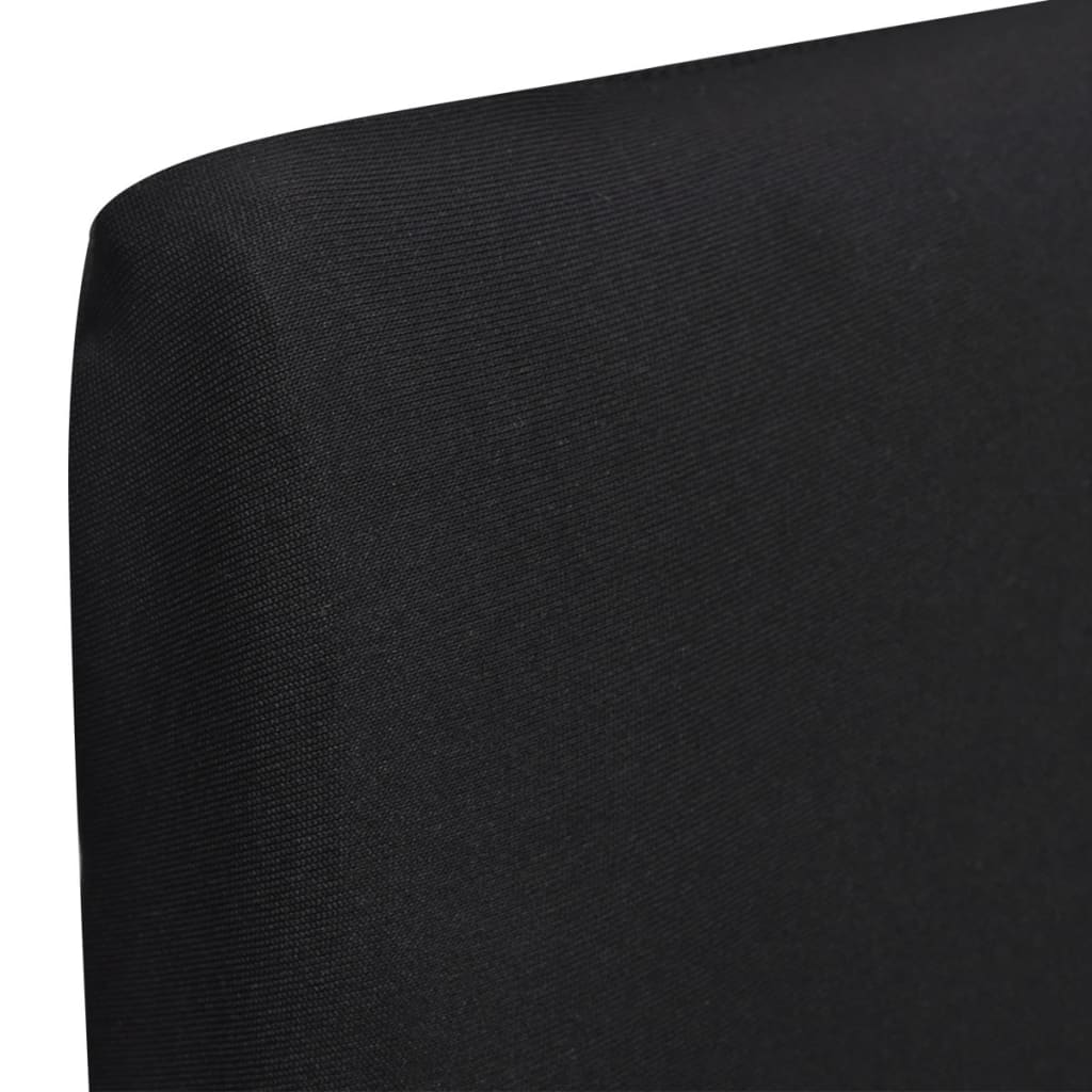 Housse de chaise droite extensible 4 pcs noir