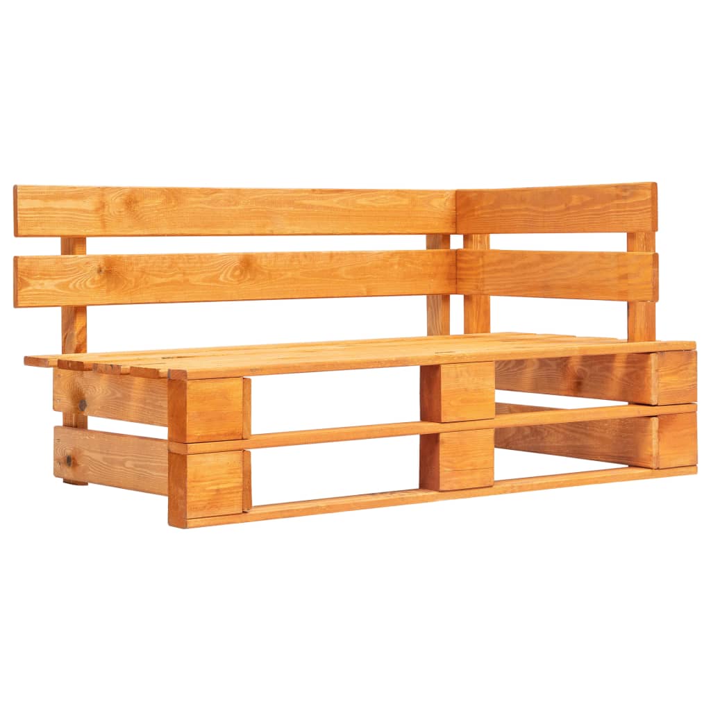Canapé de jardin palette avec coussins sable pinède