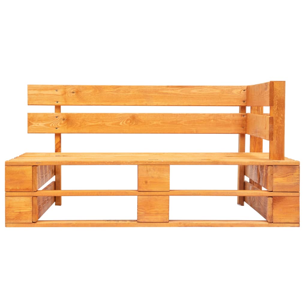 Canapé de jardin palette avec coussins sable pinède