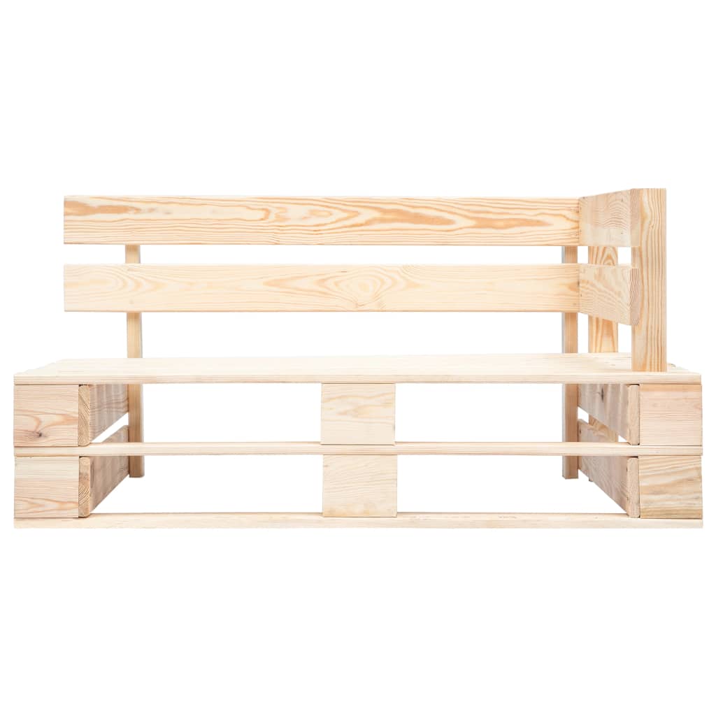 Canapé de jardin palette avec coussins sable Pinède