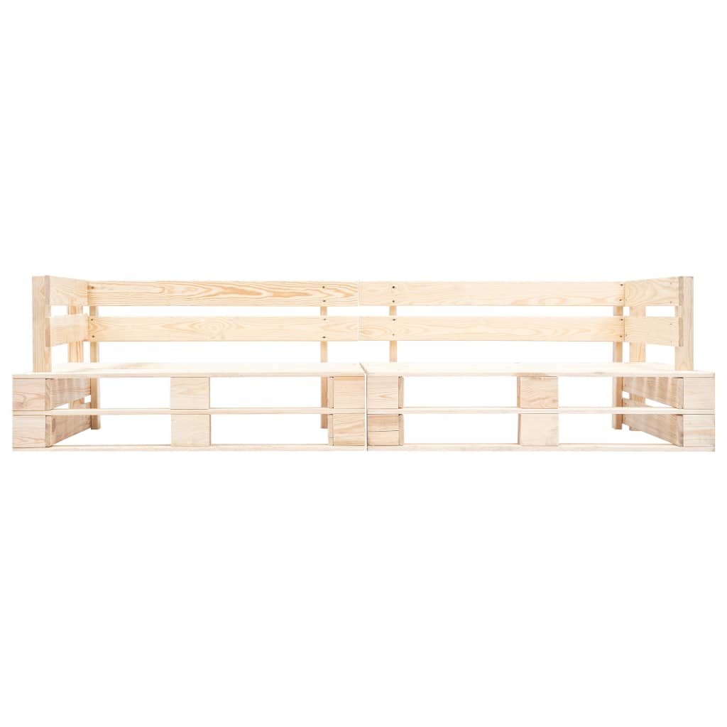 Canapés de jardin palette 2 pcs avec coussins sable Pinède