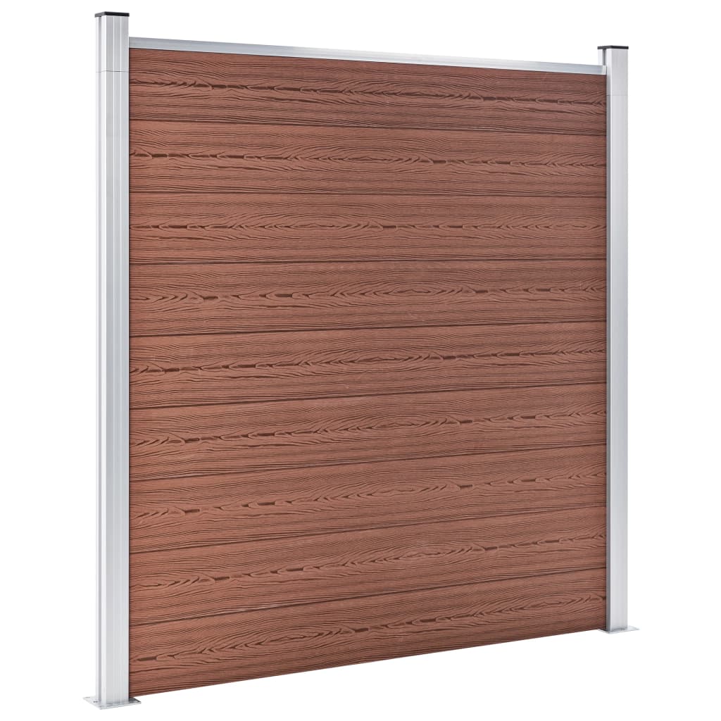 Clôture de jardin WPC 180x186 cm Marron