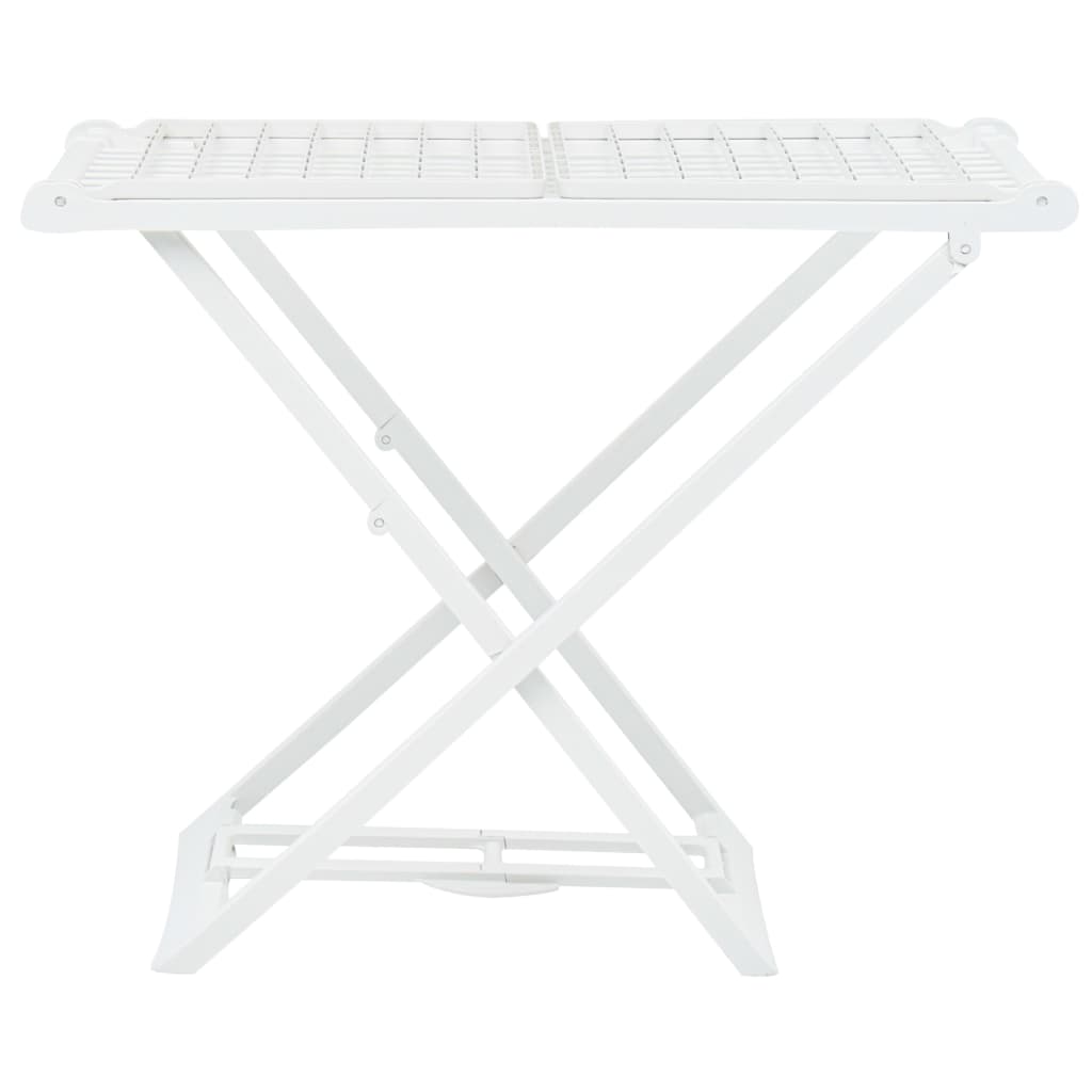 Étendoir à linge pliable Blanc Plastique