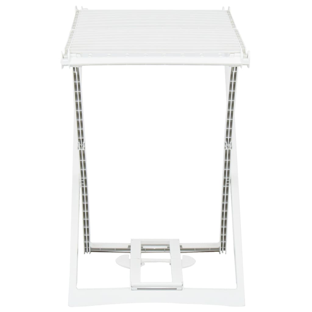 Étendoir à linge pliable Blanc Plastique