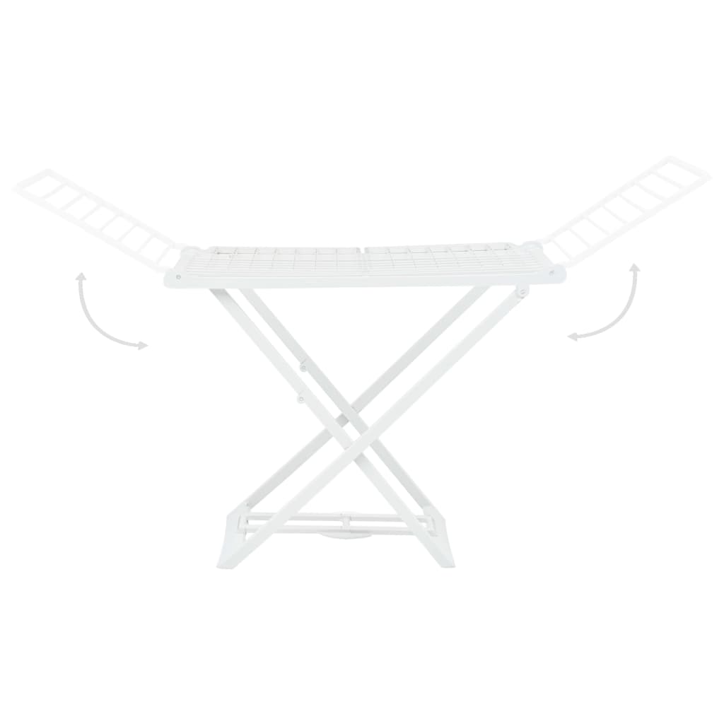 Étendoir à linge pliable Blanc Plastique