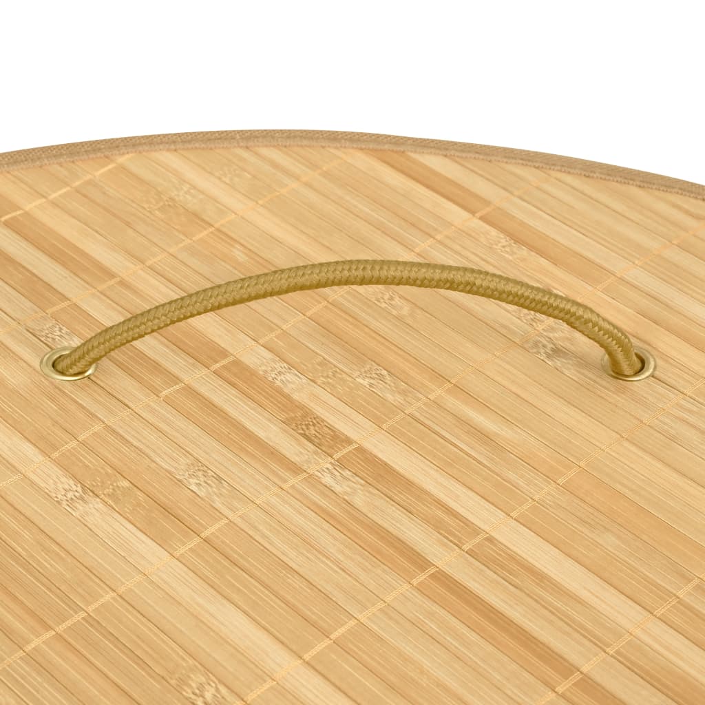 Panier à linge d'angle Bambou 60 L