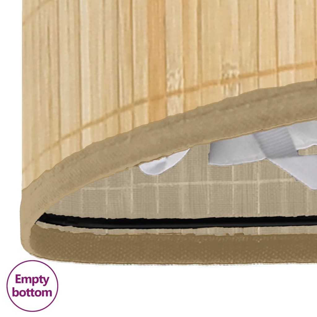 Panier à linge d'angle Bambou 60 L