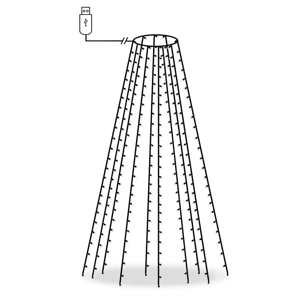 Guirlande lumineuse filet d'arbre de Noël 250 LED 250 cm