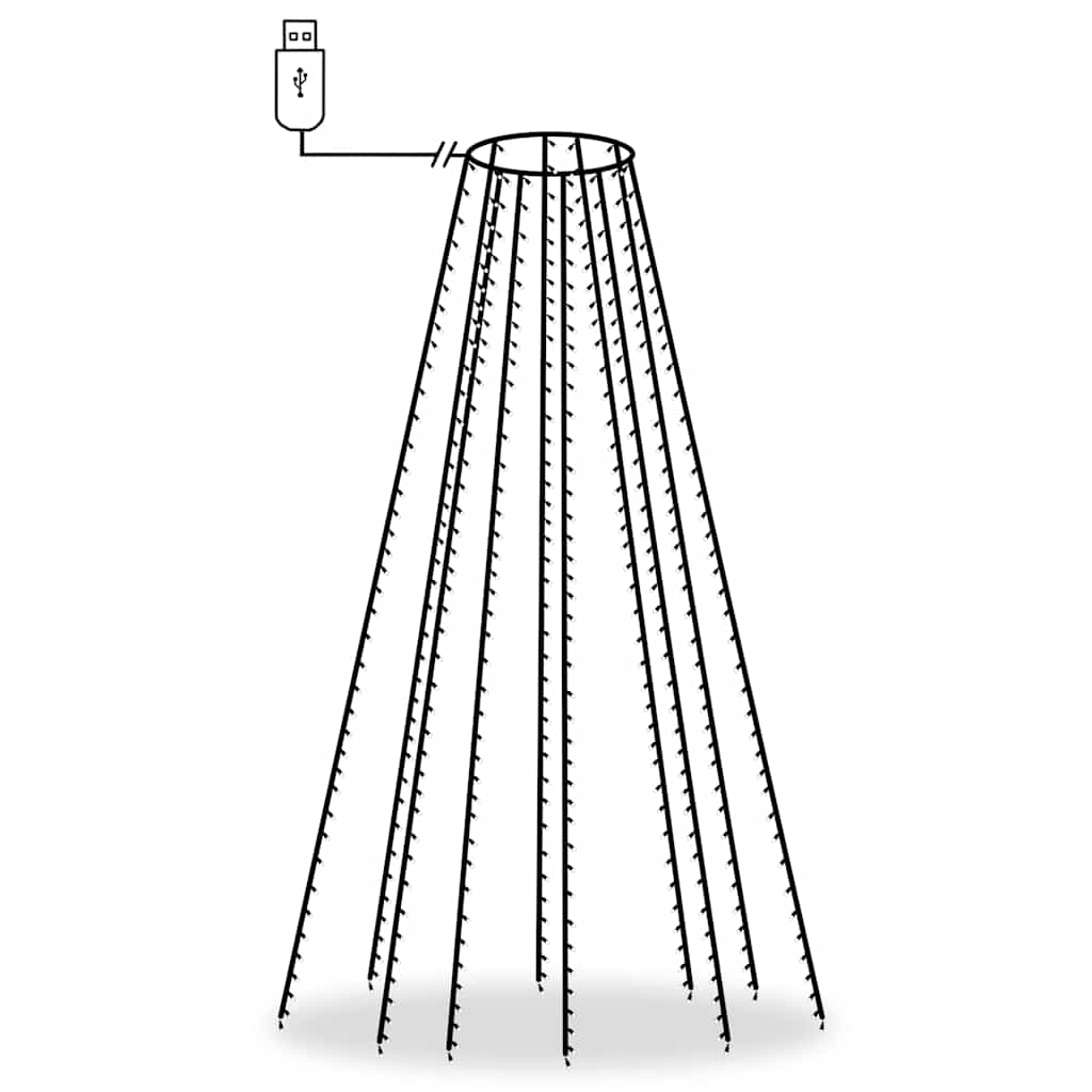 Guirlande lumineuse filet d'arbre de Noël 500 LED 500 cm