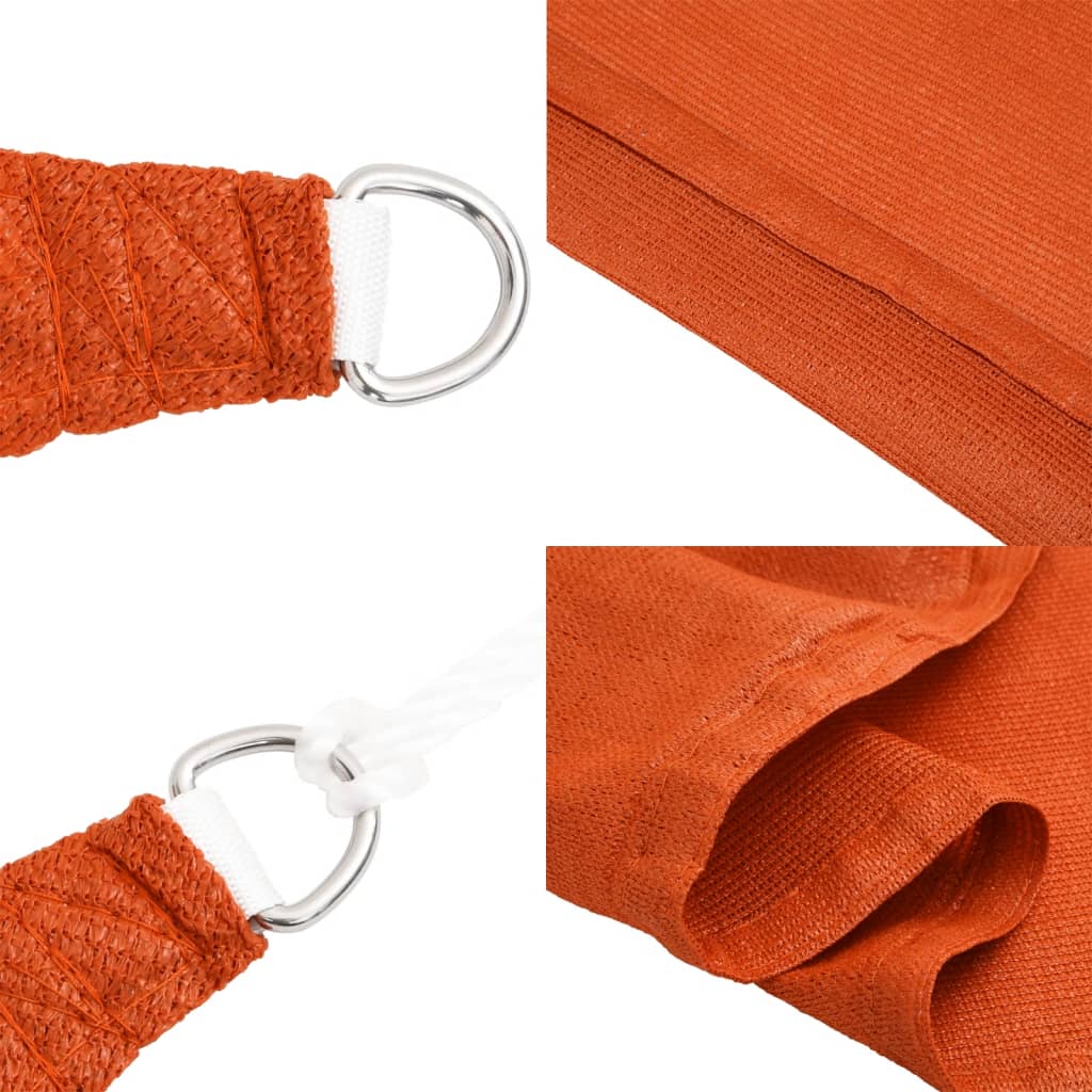 Voile d'ombrage 160 g/m² Orange 3x3x3 m PEHD