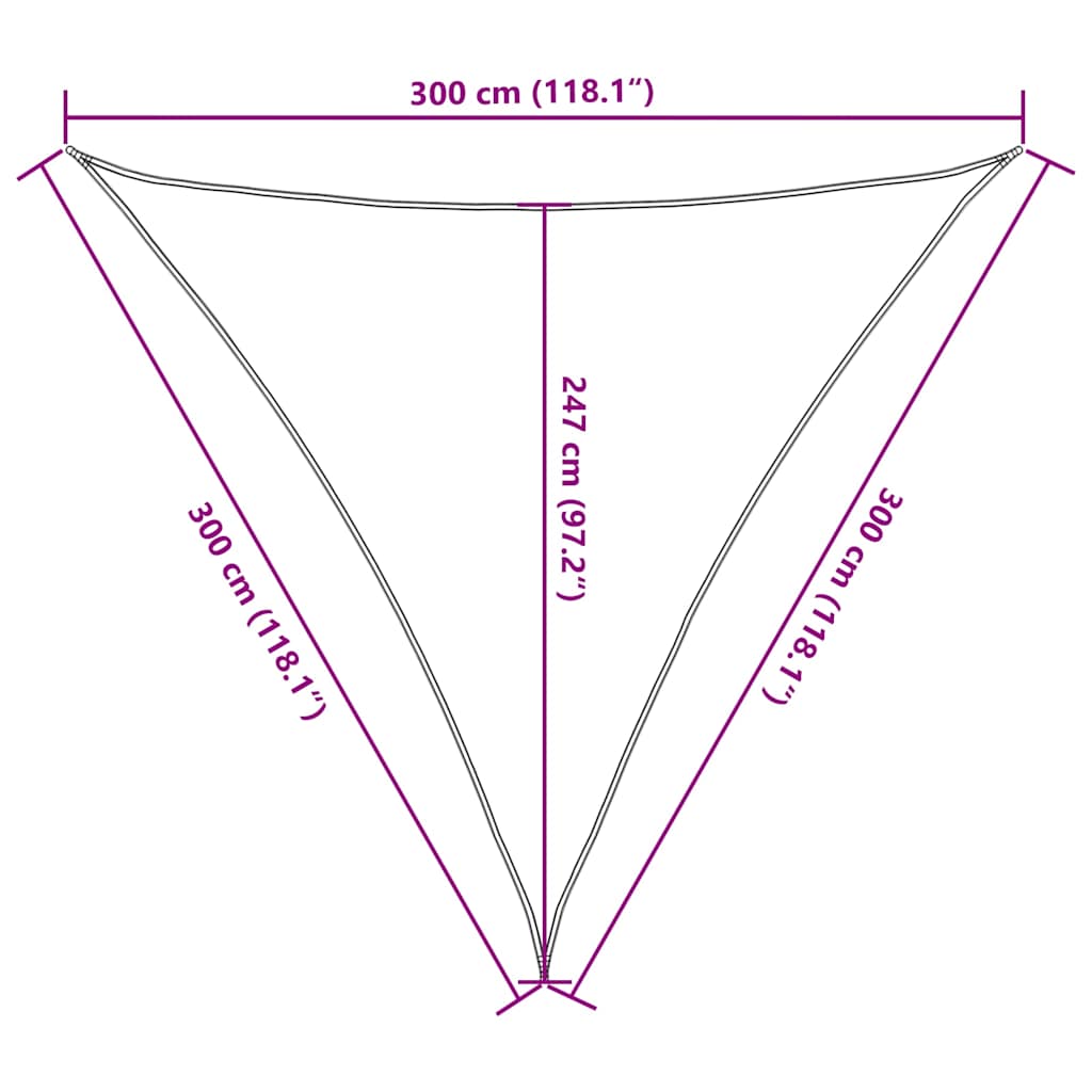 Voile d'ombrage 160 g/m² Orange 3x3x3 m PEHD