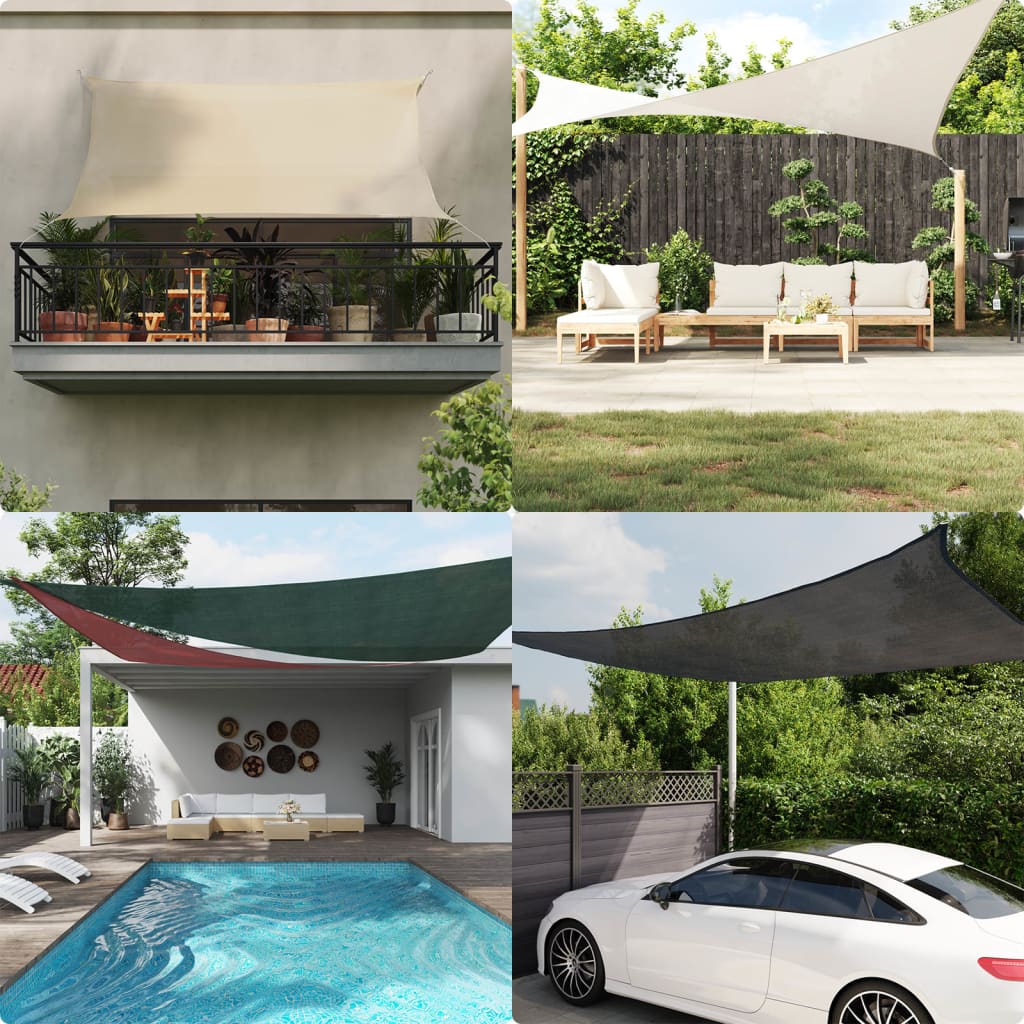 Voile d'ombrage 160 g/m² Orange 3x3x3 m PEHD