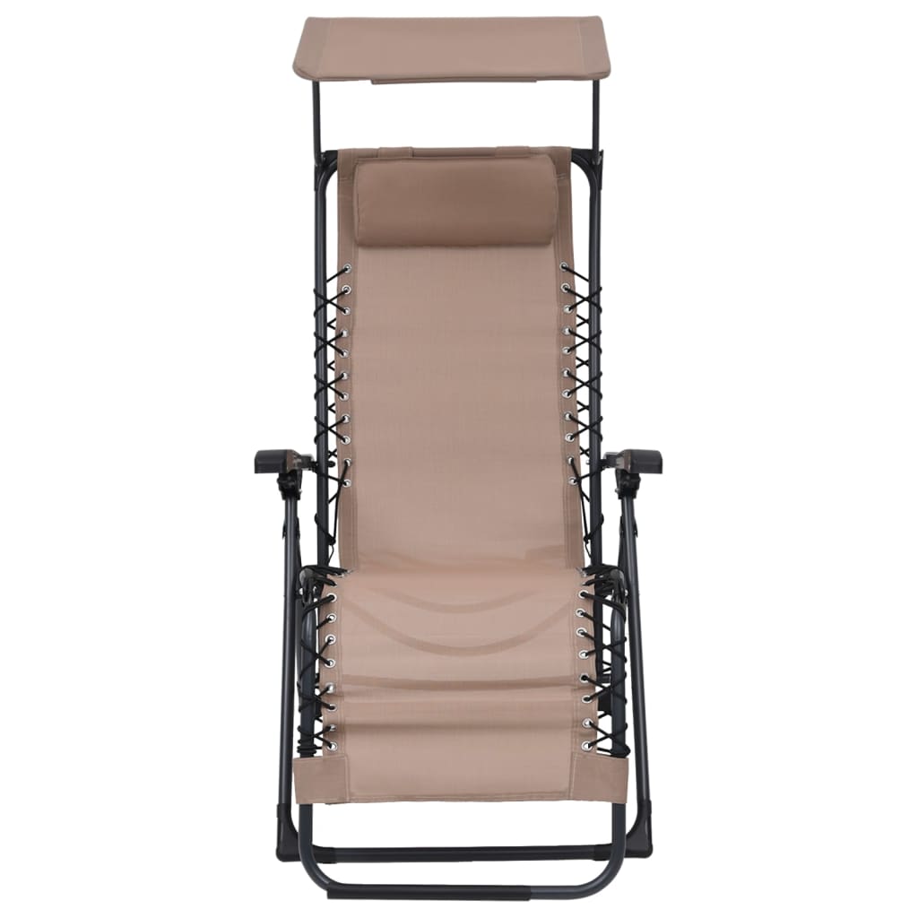 Chaise pliable de terrasse Textilène Taupe