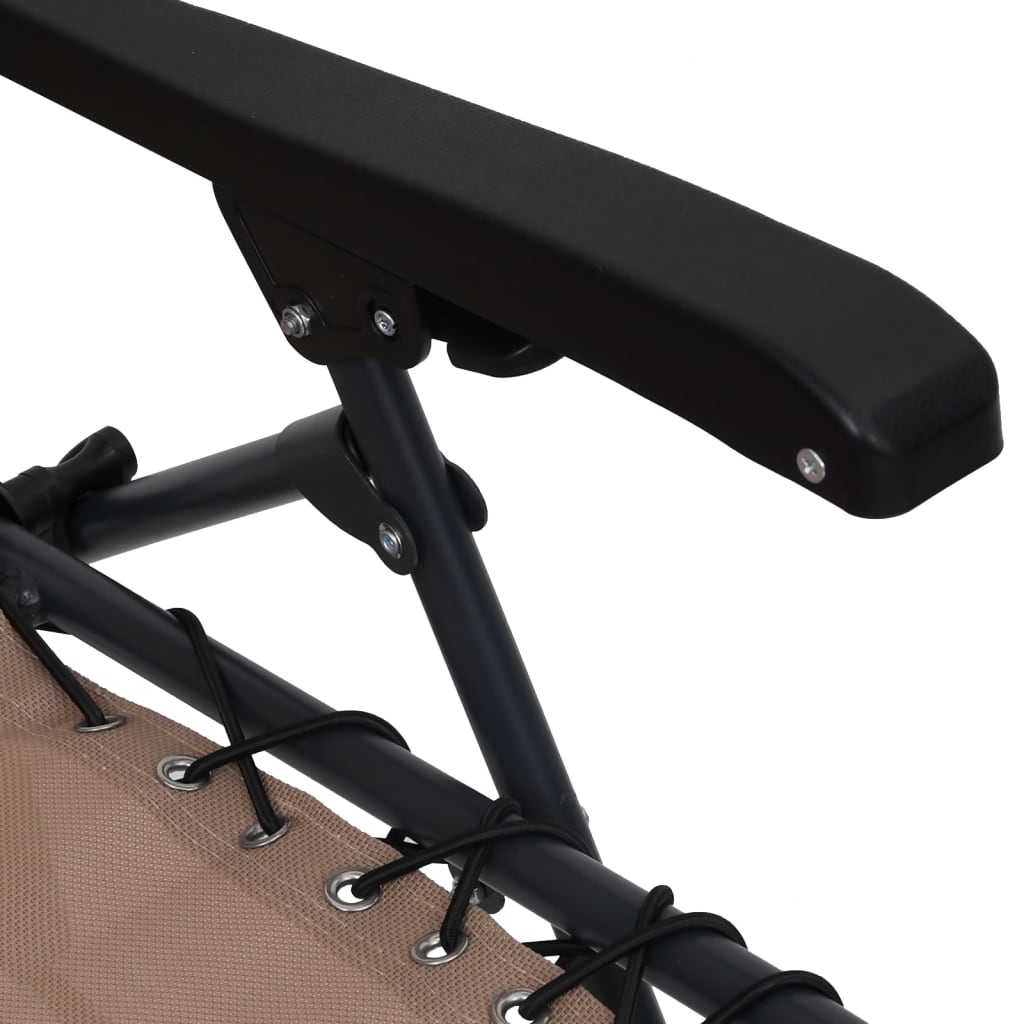 Chaise pliable de terrasse Textilène Taupe
