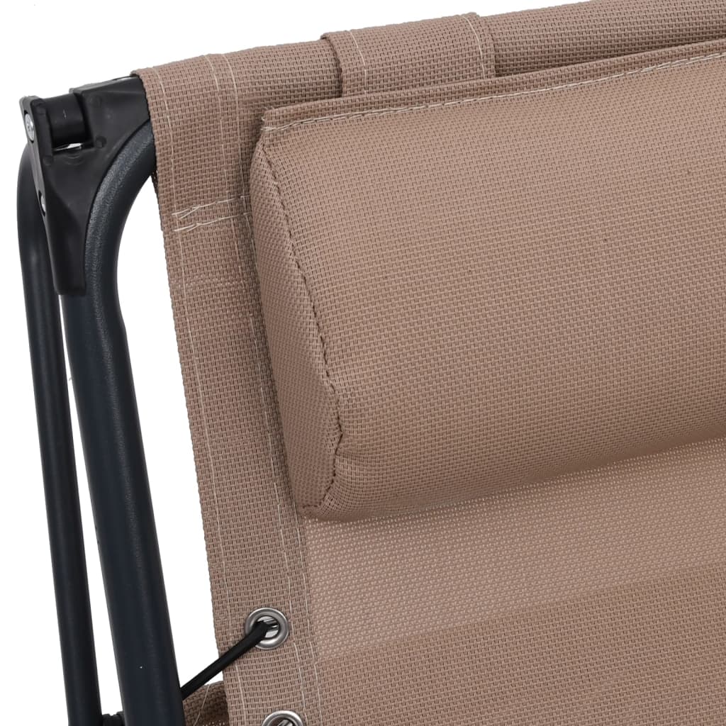 Chaise pliable de terrasse Textilène Taupe