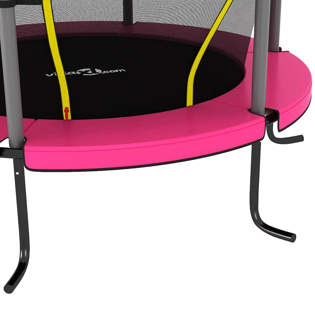 Trampoline avec filet de sécurité Rond 140x160 cm Rose