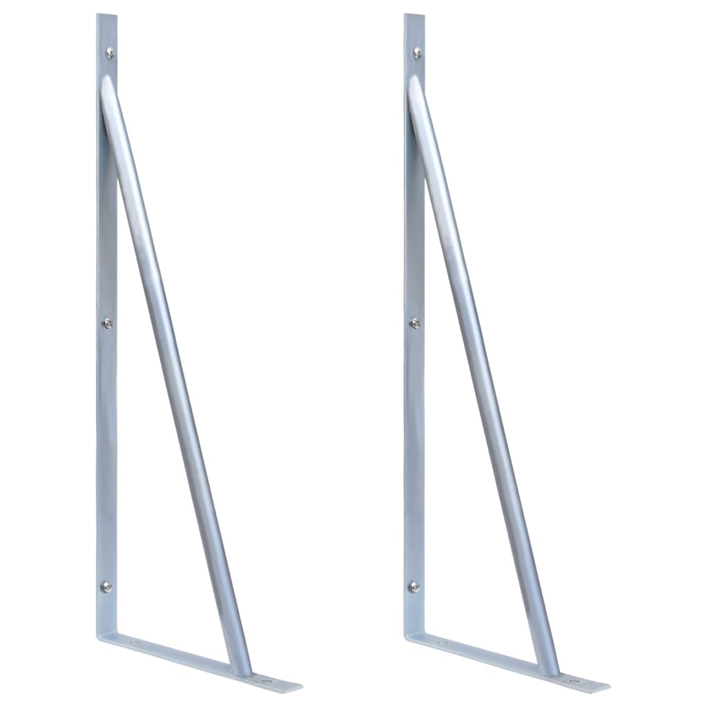 Supports pour poteau de clôture 2 pcs Acier galvanisé