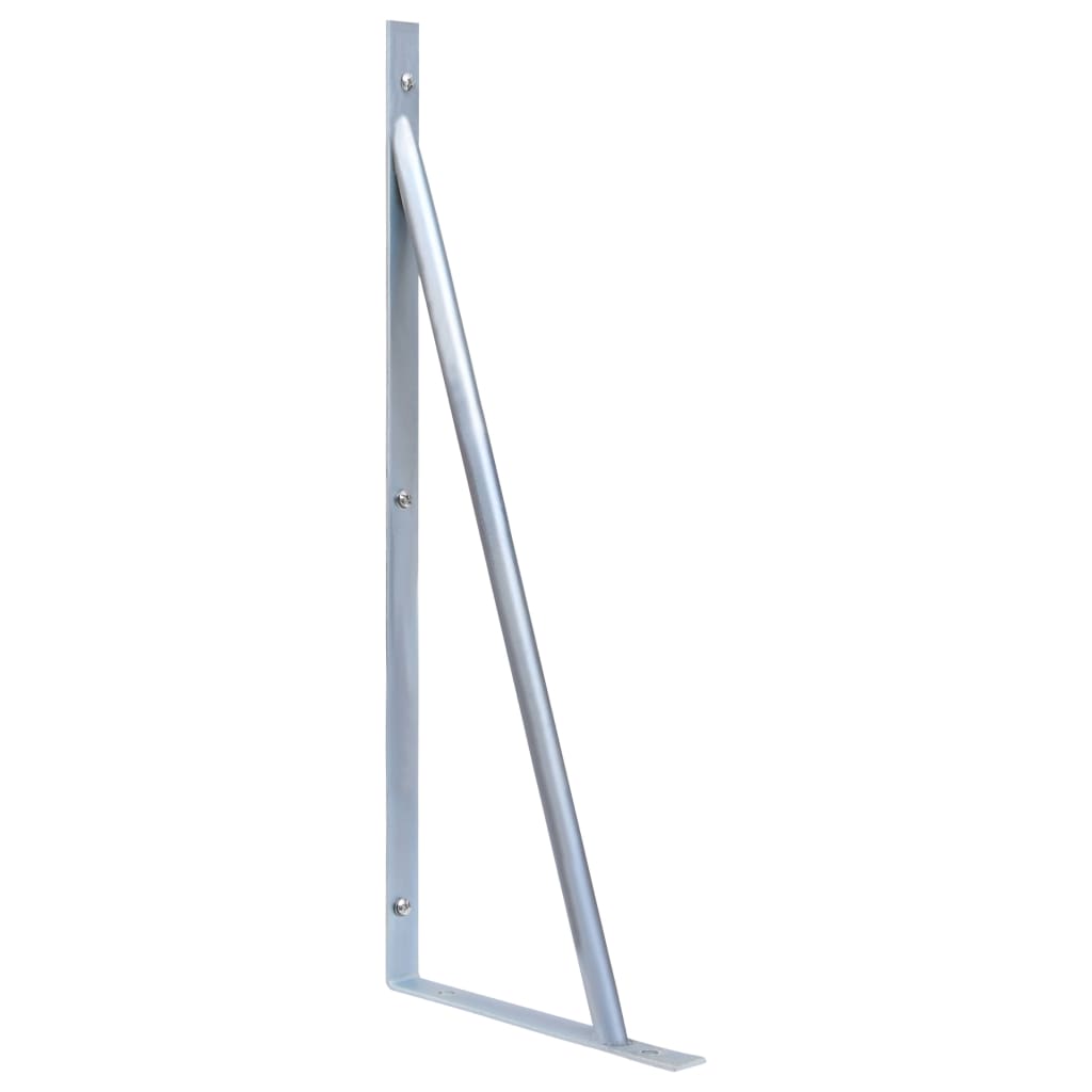 Supports pour poteau de clôture 2 pcs Acier galvanisé