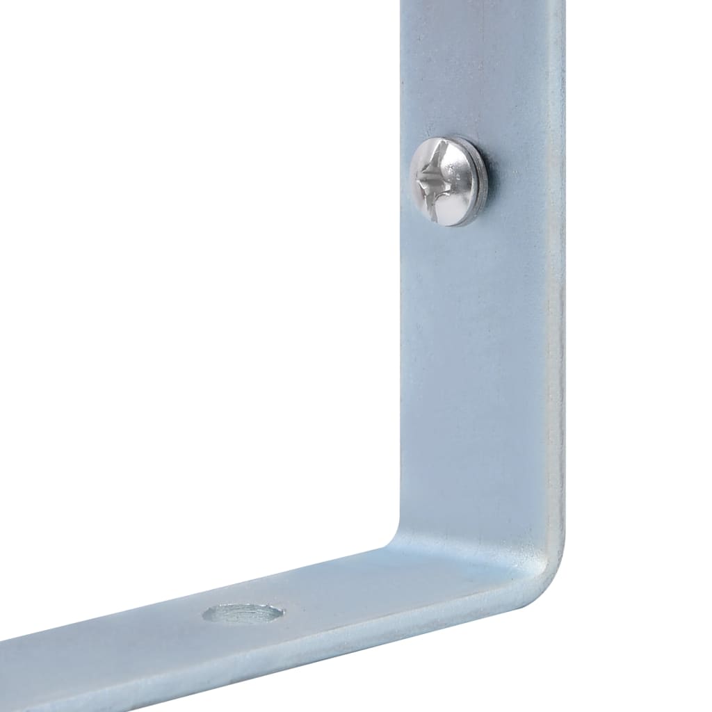 Supports pour poteau de clôture 2 pcs Acier galvanisé