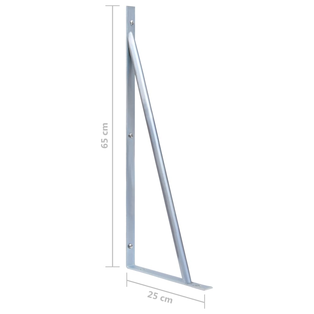 Supports pour poteau de clôture 2 pcs Acier galvanisé