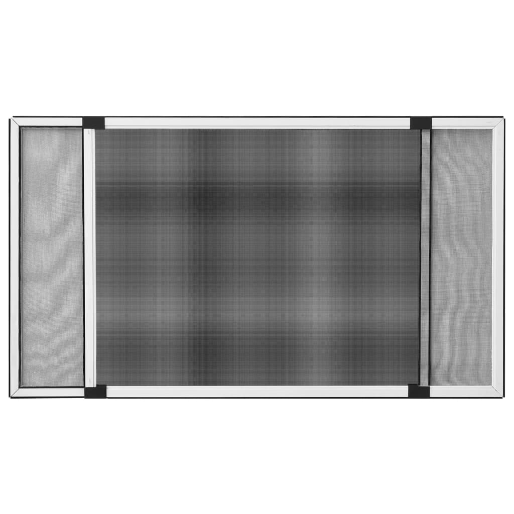Moustiquaire extensible pour fenêtres Blanc (75-143)x50 cm