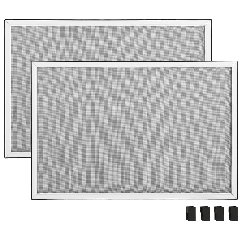 Moustiquaire extensible pour fenêtres Blanc (75-143)x50 cm