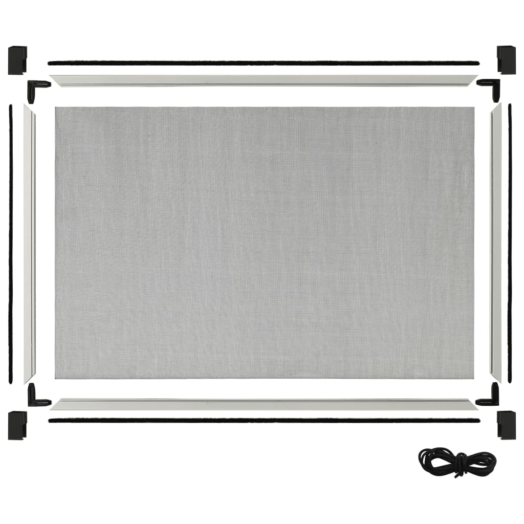 Moustiquaire extensible pour fenêtres Blanc (75-143)x50 cm