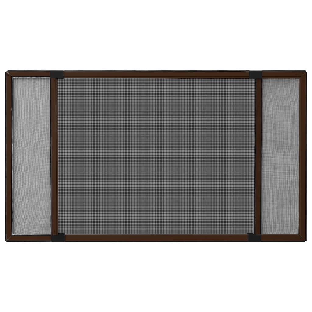 Moustiquaire extensible pour fenêtres Marron (75-143)x50 cm