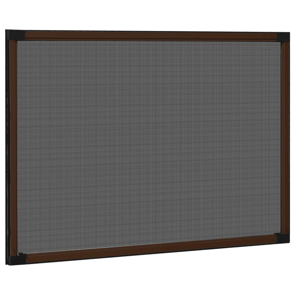 Moustiquaire extensible pour fenêtres Marron (75-143)x50 cm