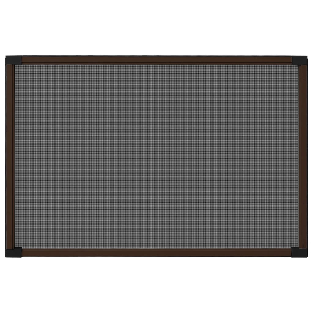 Moustiquaire extensible pour fenêtres Marron (75-143)x50 cm