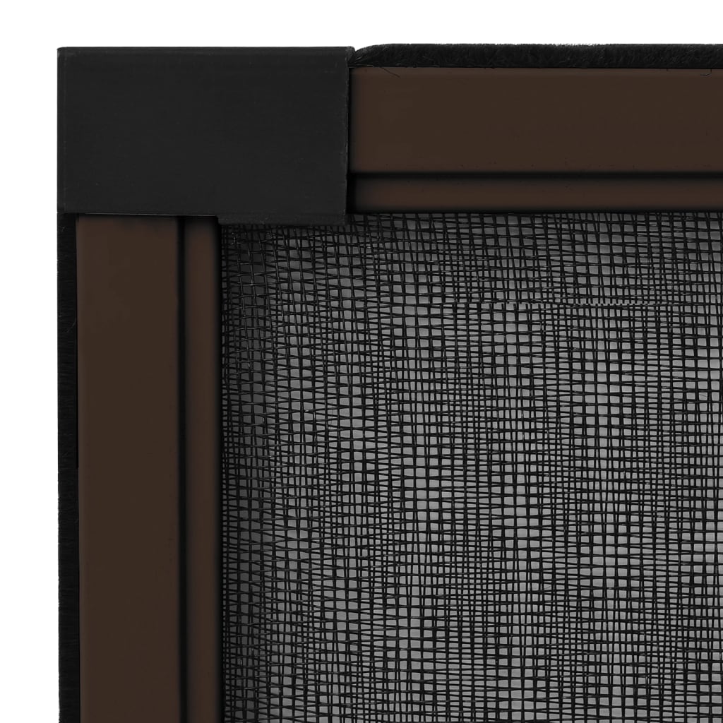Moustiquaire extensible pour fenêtres Marron (75-143)x50 cm
