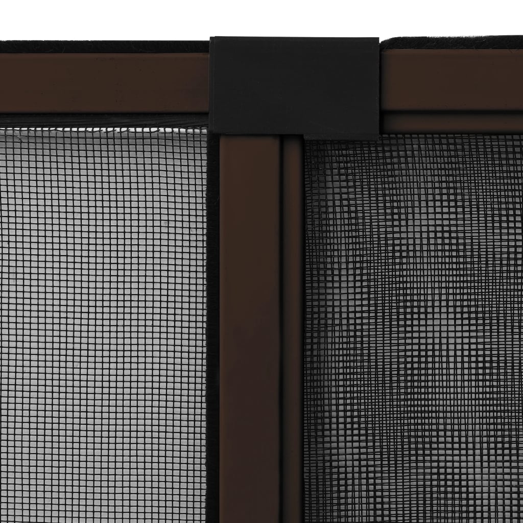 Moustiquaire extensible pour fenêtres Marron (75-143)x50 cm