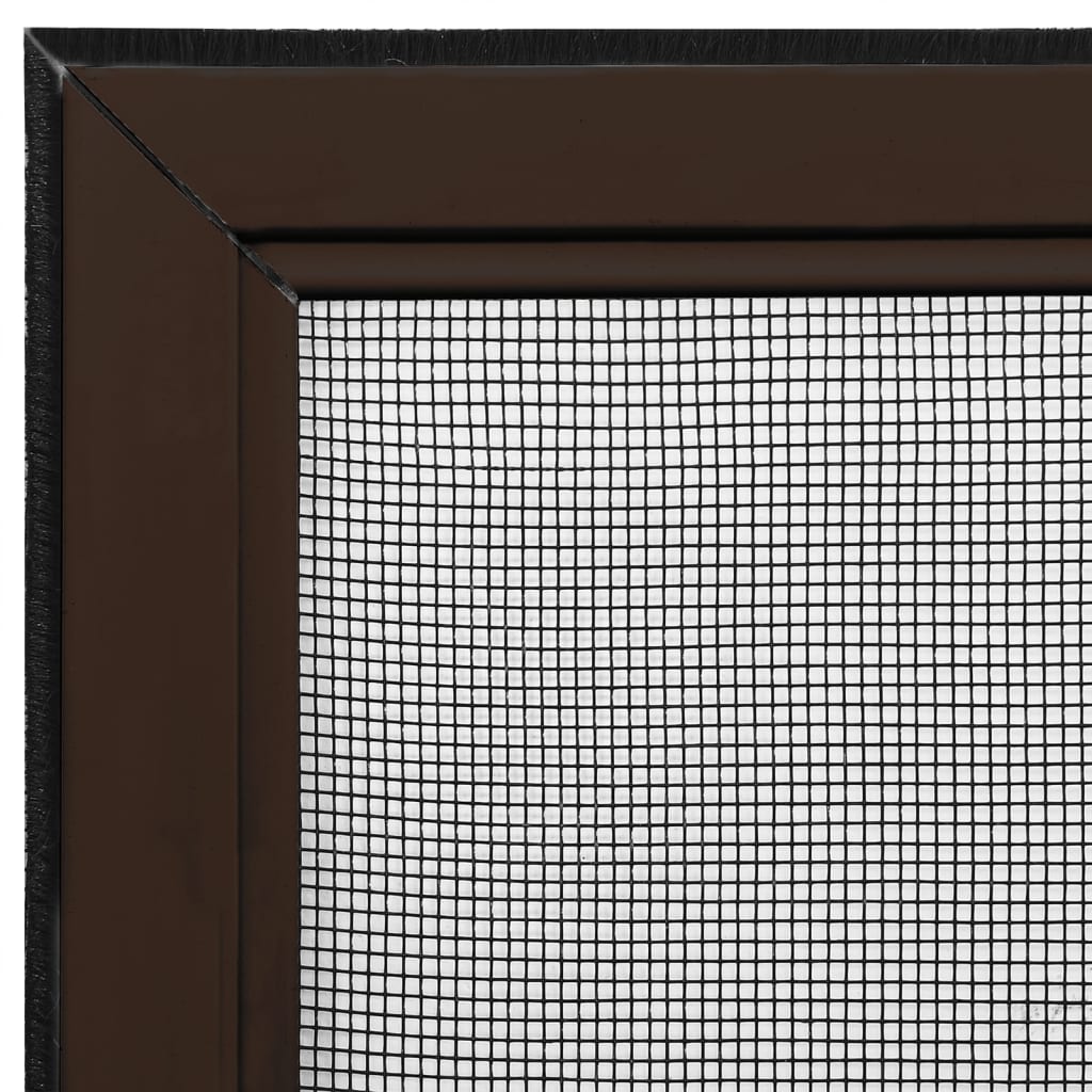 Moustiquaire extensible pour fenêtres Marron (75-143)x50 cm