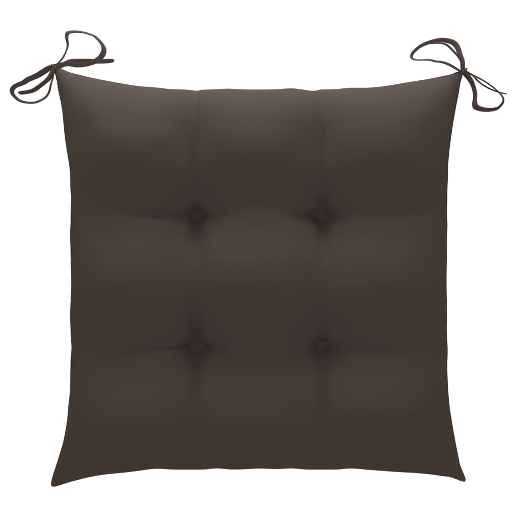 Chaises pliables d'extérieur lot de 2 et coussins Bois d'acacia