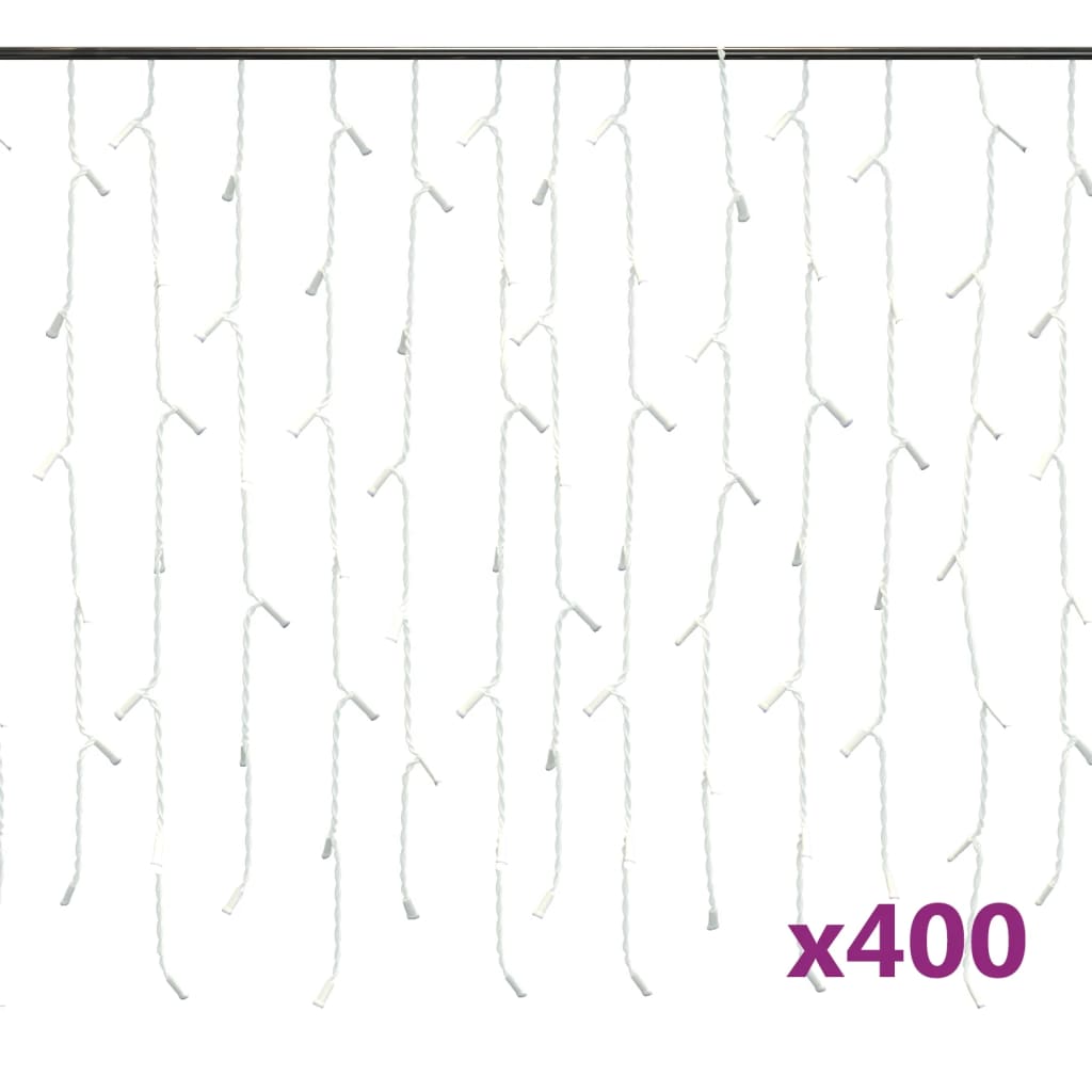 Rideau lumineux à glaçons LED 10m 400 LED Bleu 8 fonctions