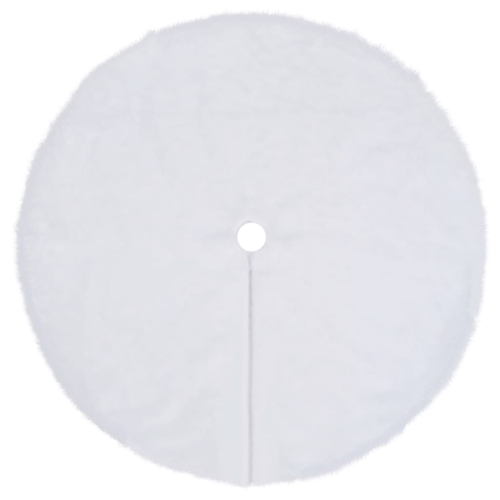 Jupe de sapin de Noël Blanc 150 cm Fausse fourrure