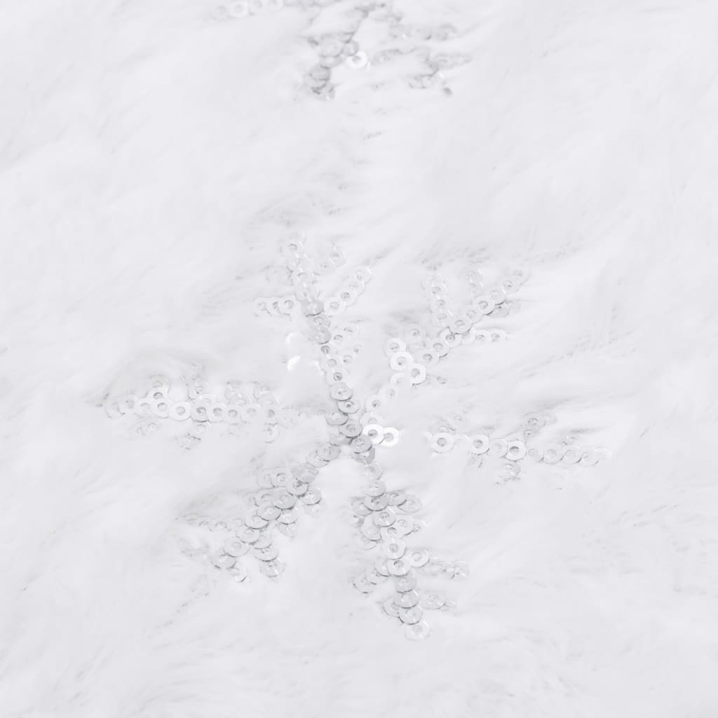 Jupe de sapin de Noël de luxe Blanc 150 cm Fausse fourrure