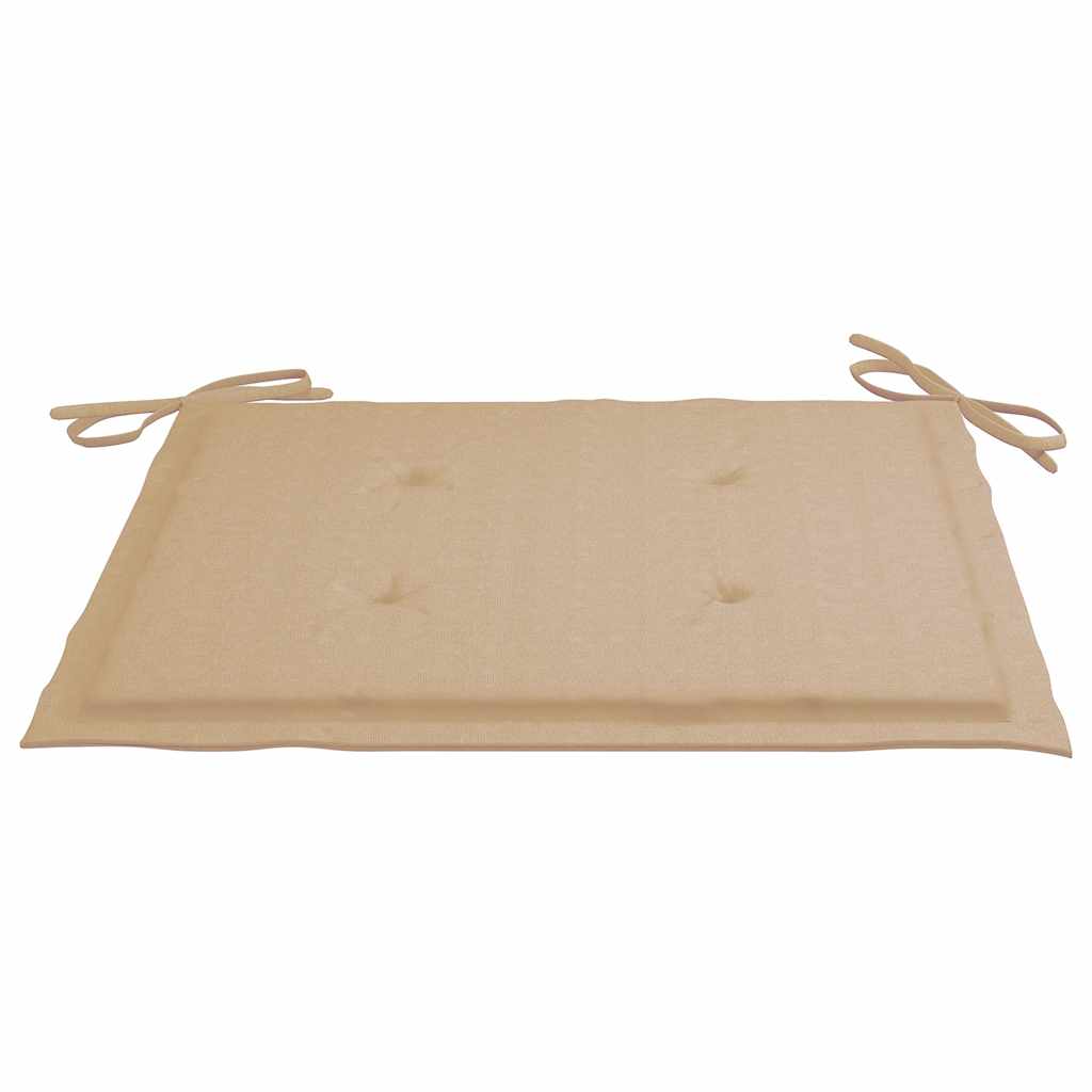 Chaises de jardin empilables avec coussins lot de 4 Teck solide