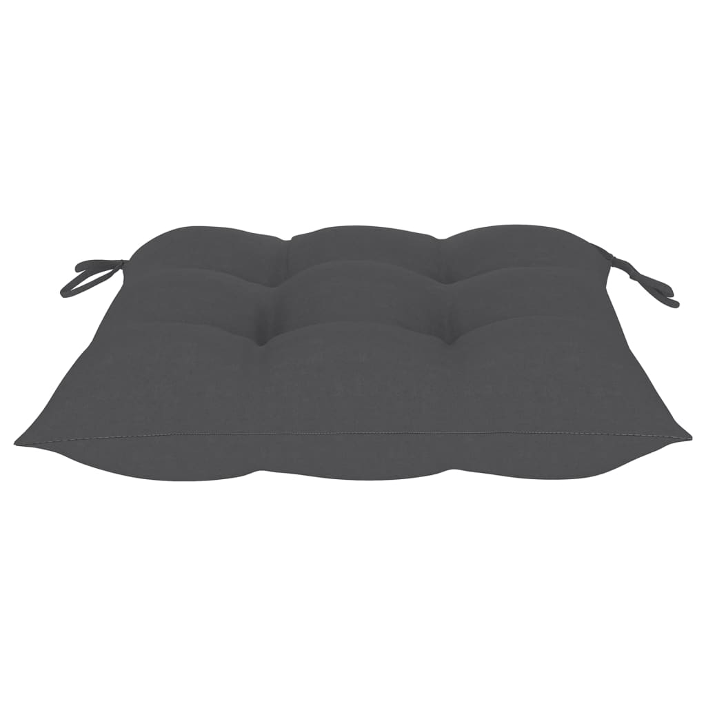Chaises de jardin empilables avec coussins lot de 6 Teck solide