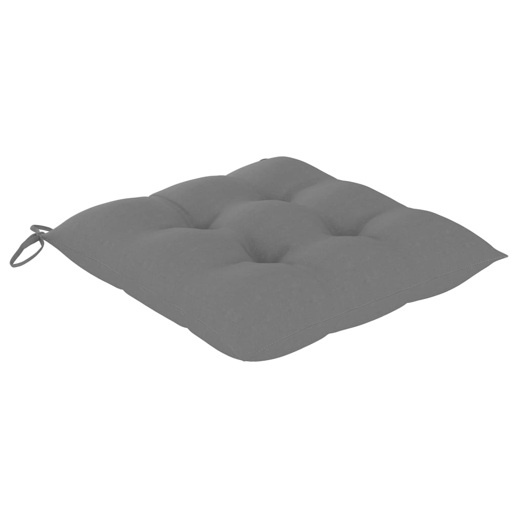 Chaises de jardin empilables avec coussins lot de 6 Teck solide