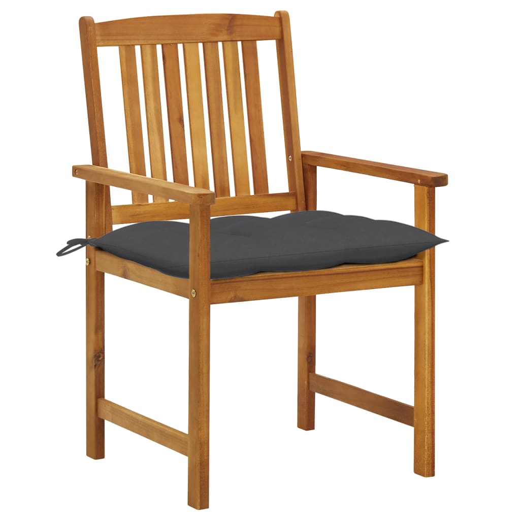 Chaises de jardin avec coussins lot de 6 Bois d'acacia massif