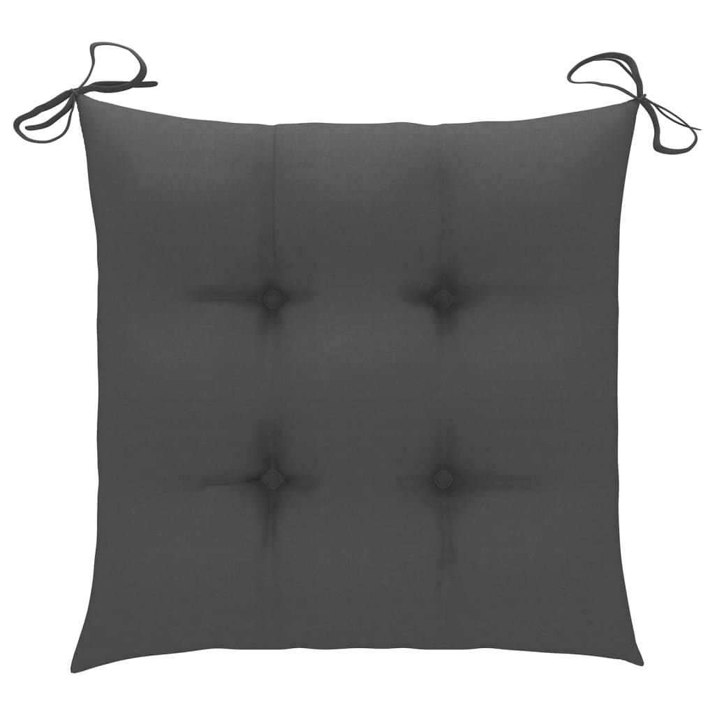 Chaises de jardin avec coussins lot de 6 Bois d'acacia massif