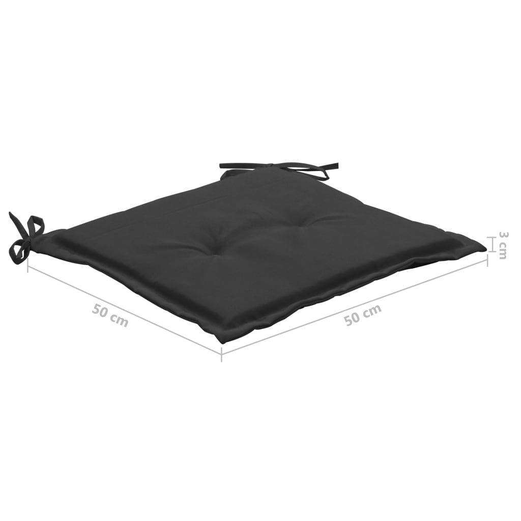 Chaises de jardin lot de 6 avec coussins Bois d'acacia solide