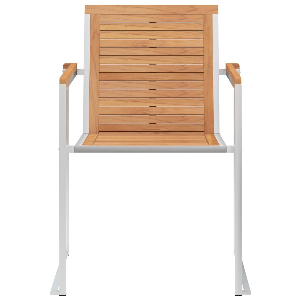 Chaises de jardin lot de 6 avec coussins Bois de teck massif
